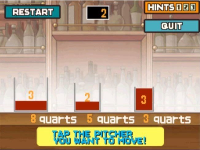 Professor Layton and the Curious Village puzzle 023 - Juice Pitchers Step 2