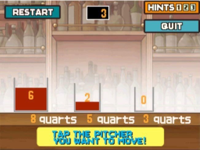Professor Layton and the Curious Village puzzle 023 - Juice Pitchers Step 3