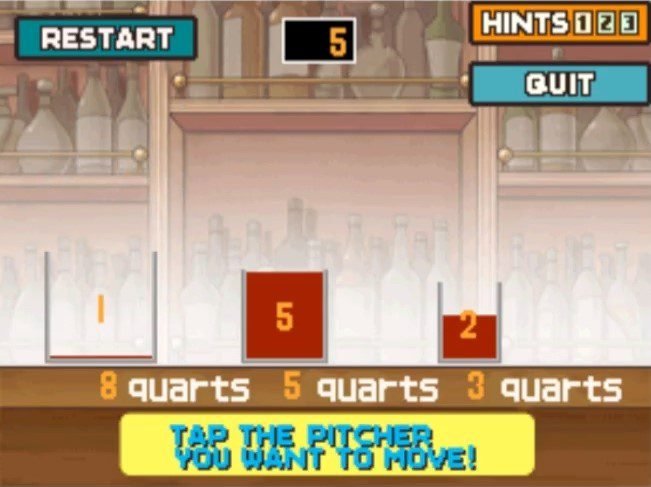 Professor Layton and the Curious Village puzzle 023 - Juice Pitchers Step 5