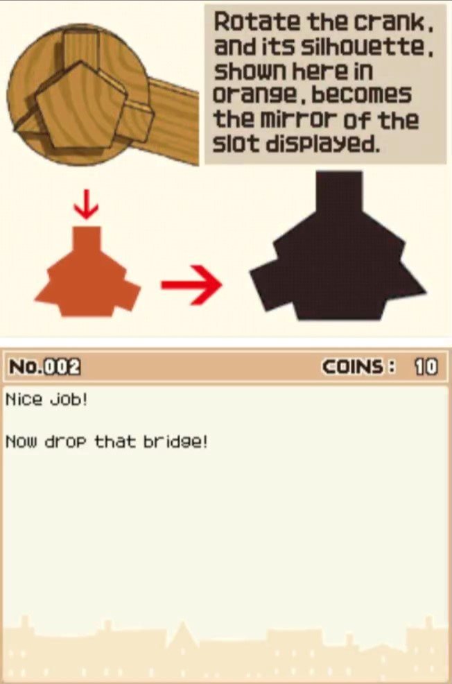 Professor Layton and the Curious Village puzzle 002 - The Crank and Slot Answer Screen