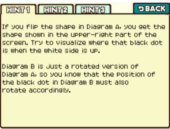 Professor Layton and the Curious Village puzzle 028 - Find the Dot Hint 1